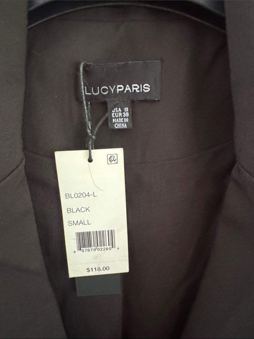 Lucy Paris Black Feather-Hem Tailored Blazer - Picture 2 of 5
